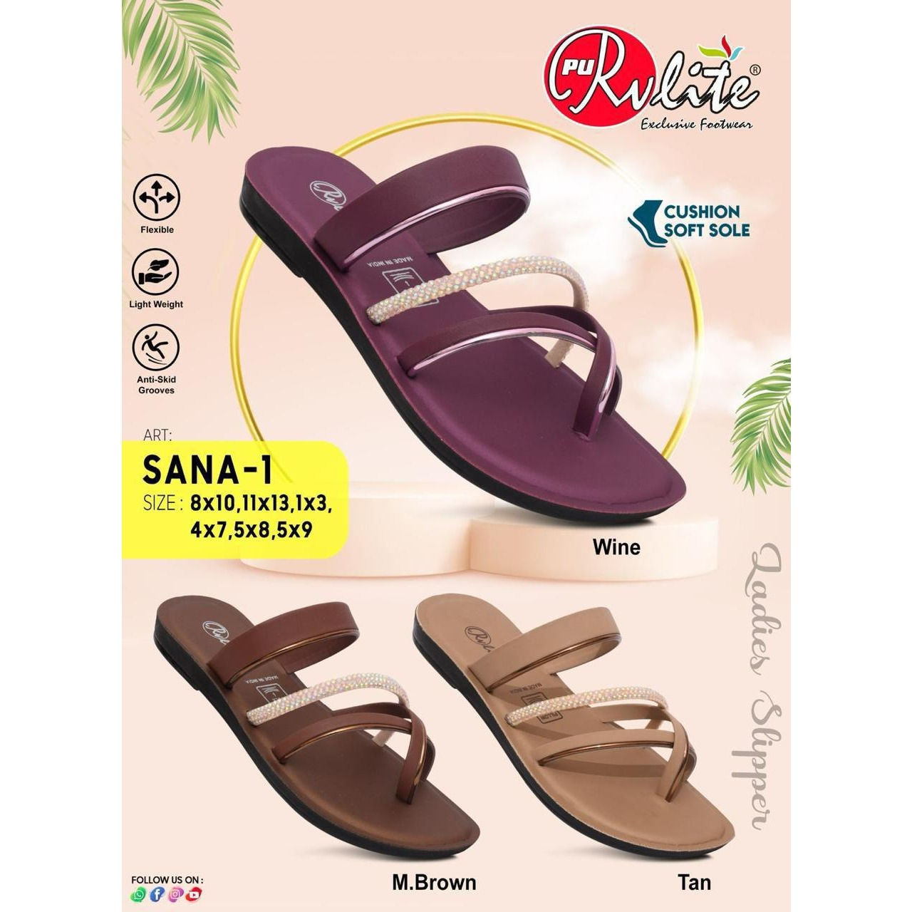 RVLITE SANA-01 – Wholesale Women's Slippers (PU)
