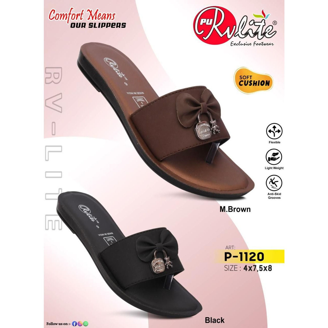 RVLITE P-1120 – Wholesale Women's Slippers (PU)