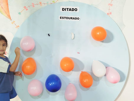 19/05/2025 TURMA 04 A 06 ANOS *Título: Ditado Estourado: Uma aventura de Aprendizado*