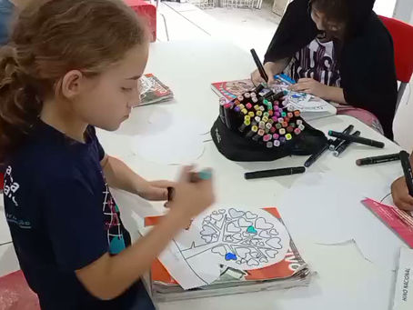 Sexta-feira 14/11/2025 👧🏽👦🏻 Turma de Reforço 7 a 9 anos REDE AO MAR EM AÇÃO TEMA:. Novembro Azul 💙