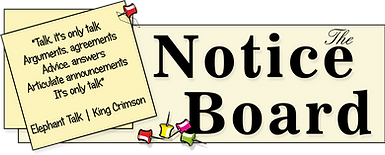 The Notice Board . Headder