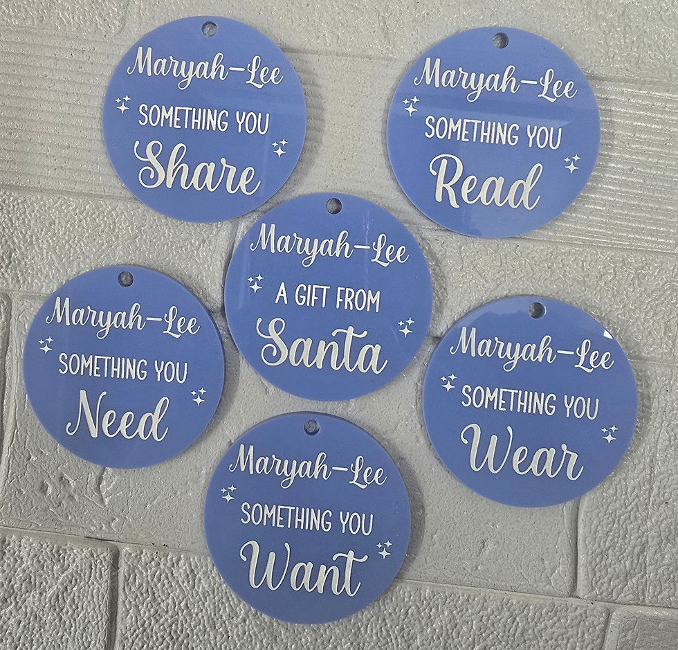 Thumbnail: Acrylic Christmas Tag Set