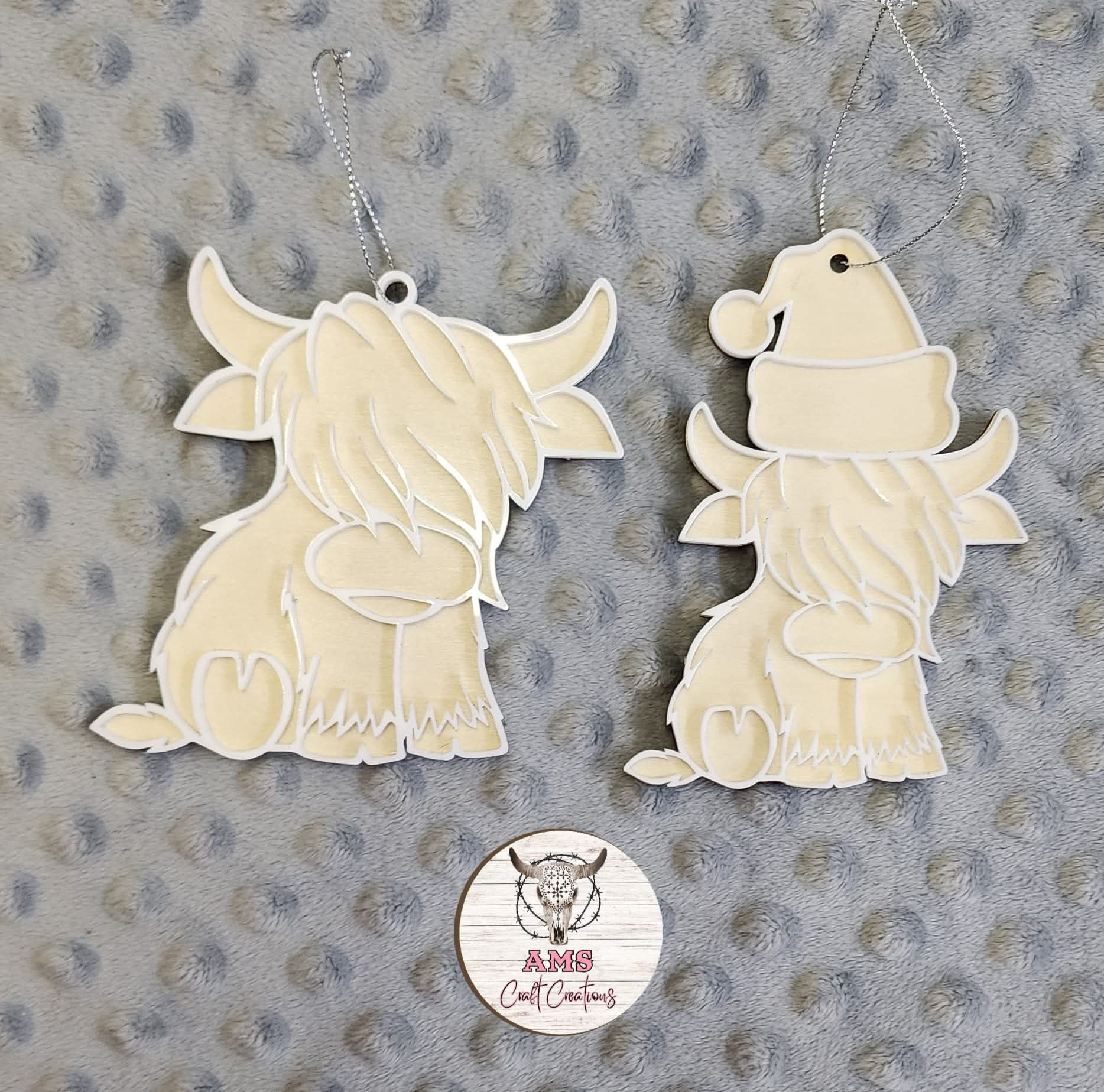 Highland Cow Ornaments