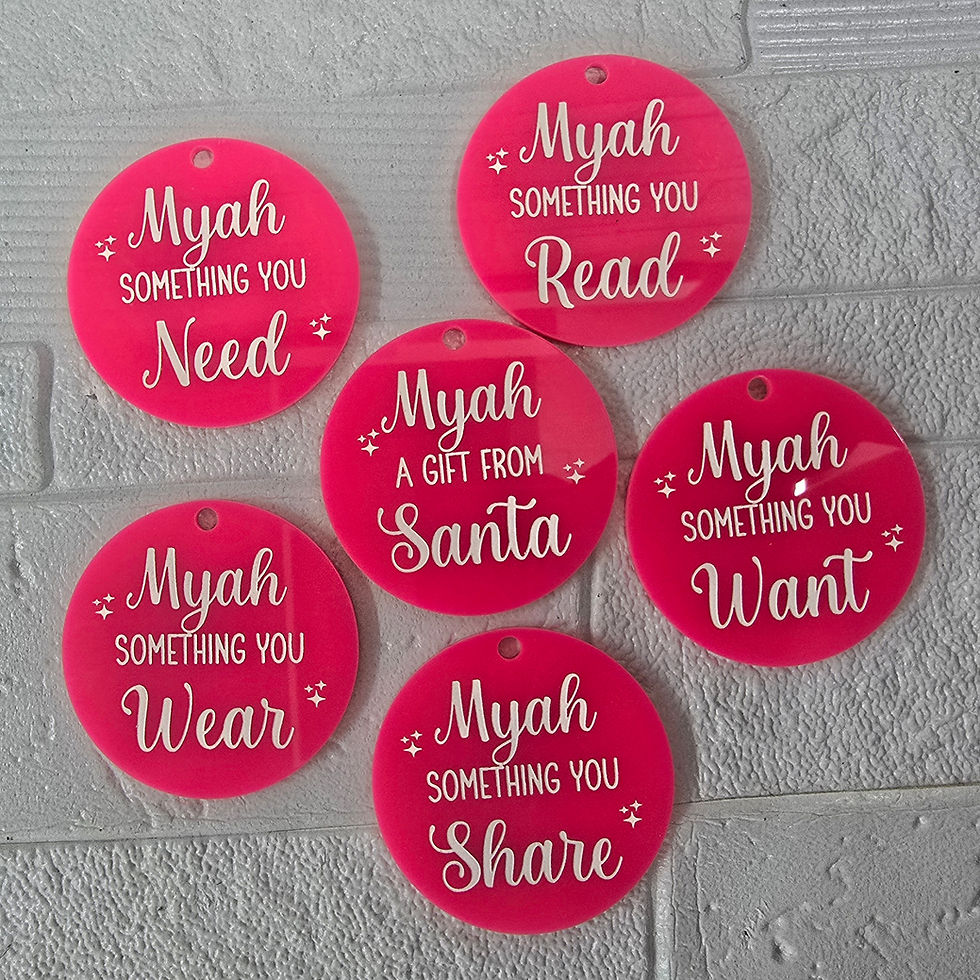Thumbnail: Acrylic Christmas Tag Set