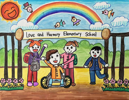 Be kind and give love to a handicapped classmate.jpeg