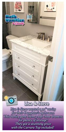 30" with 3 Soft close Drawers!