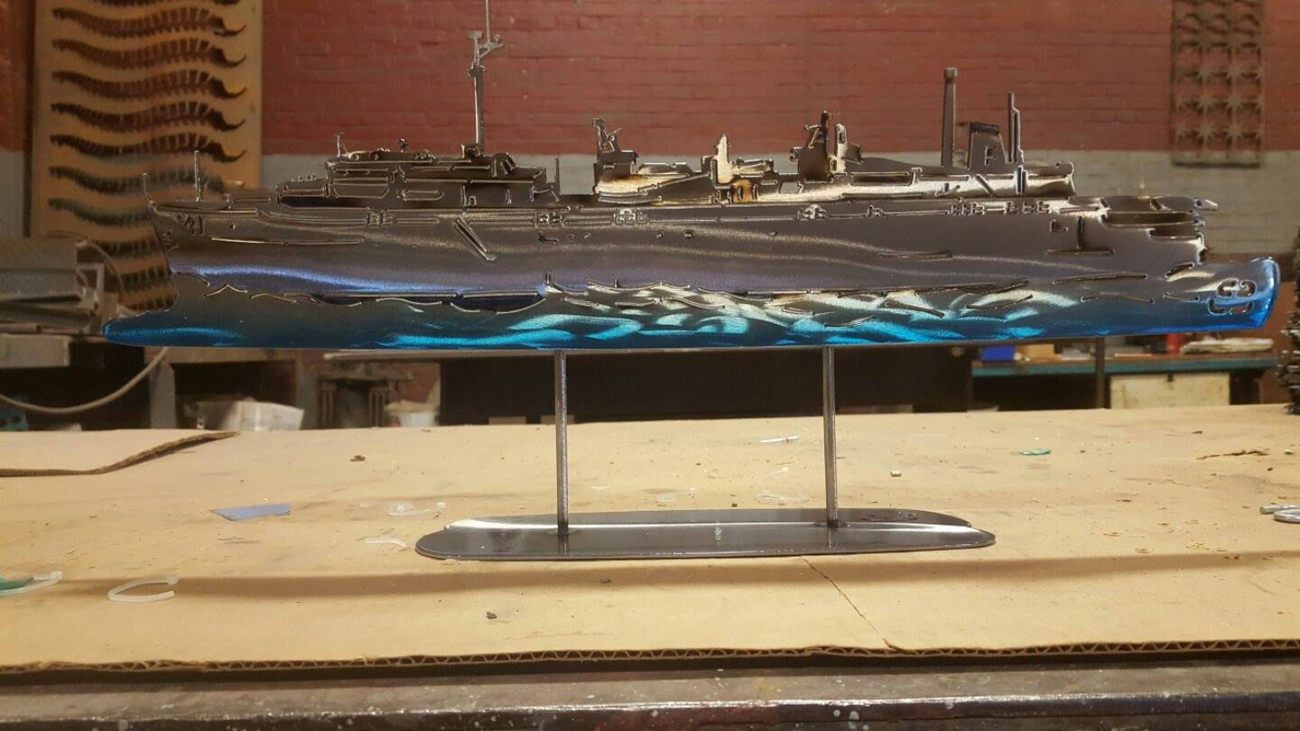 18" X 24" USS Yellowstone W/ Stand (Replica)