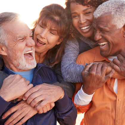 A group of senior people smiling 