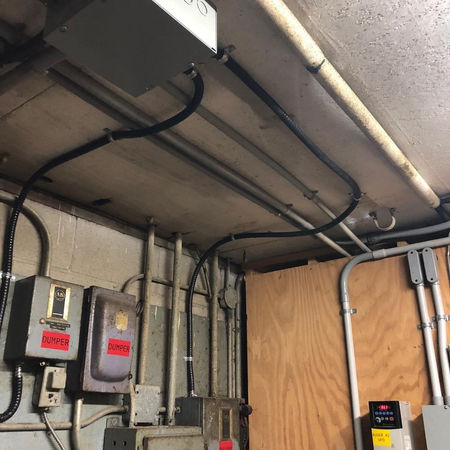 A top view of an old control panel