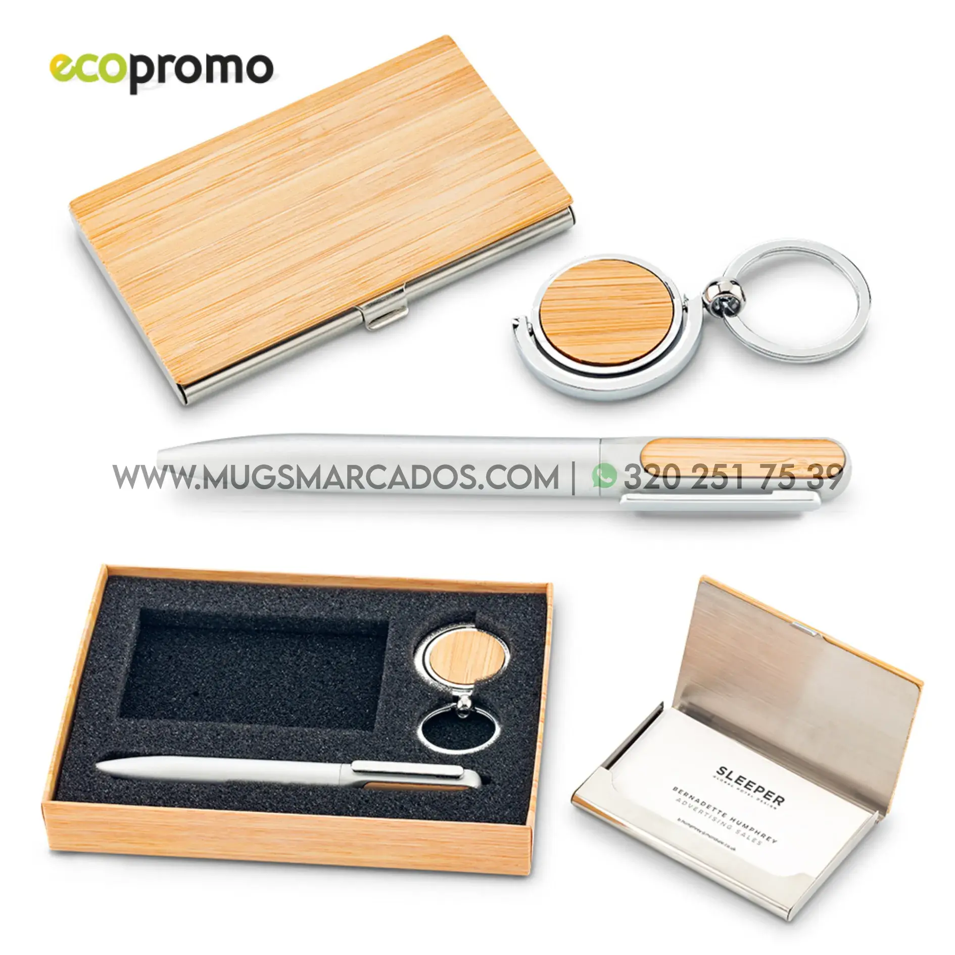 SET DE BOLIGRAFO Y PORTATARJETAS | BOLIGRAFO 1039 | ESFEROS PERSONALIZADOS