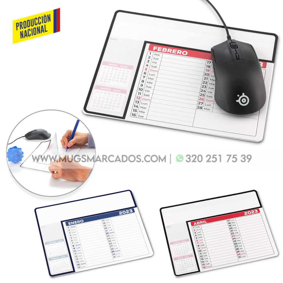 Mouse Pad Calendar | Pad Mouse Personalizado | Regalos Personalizados 