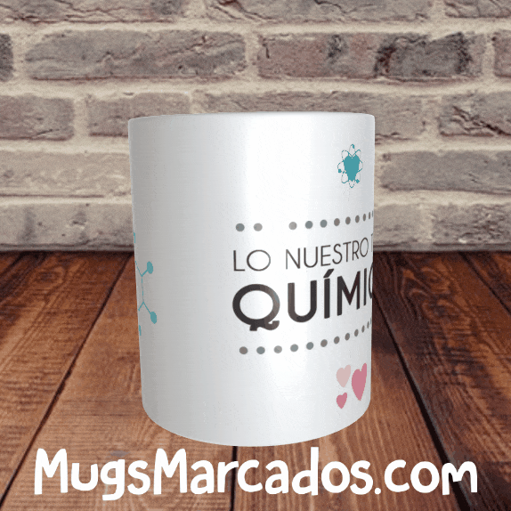 Miniatura: PAREJA DE MUGS PARA NOVIOS | LO NUESTRO TIENE QUÍMICA | I LOVE YOU