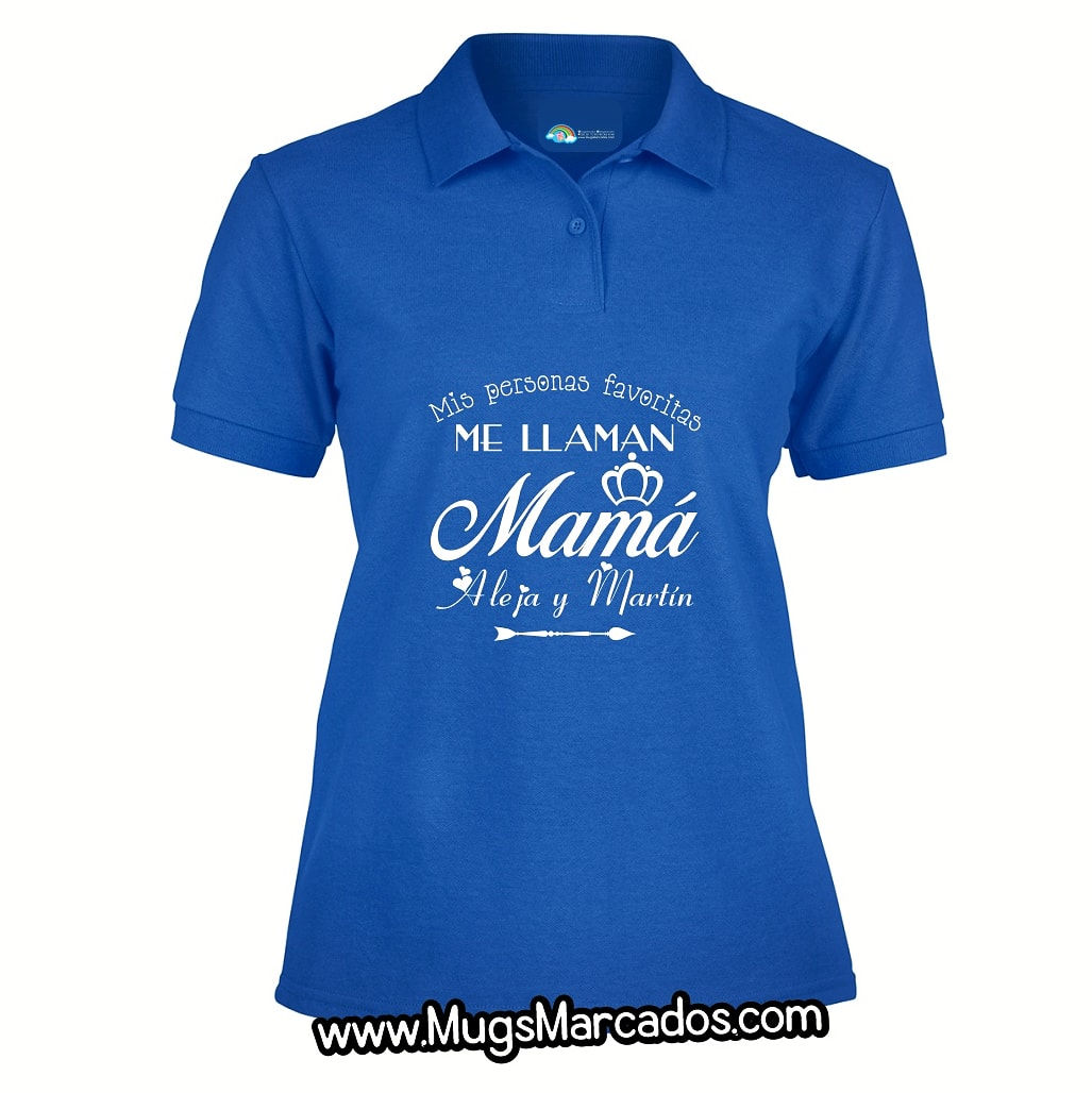 Camiseta Tipo Polo | Regalos para el Día de la Madre | Me llaman Mamá | Regalo