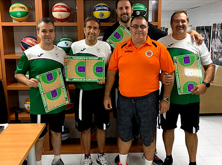Coachboards CEO Jason McMahon with Unicaja Malaga Coaching Staff