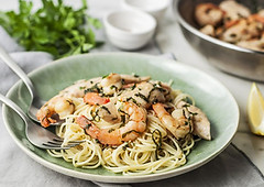 Chicken Cutlet & Shrimp Parmigiana combo