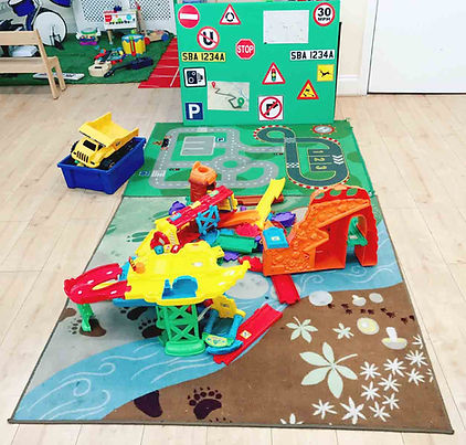Car road signs in Sahan Nursery