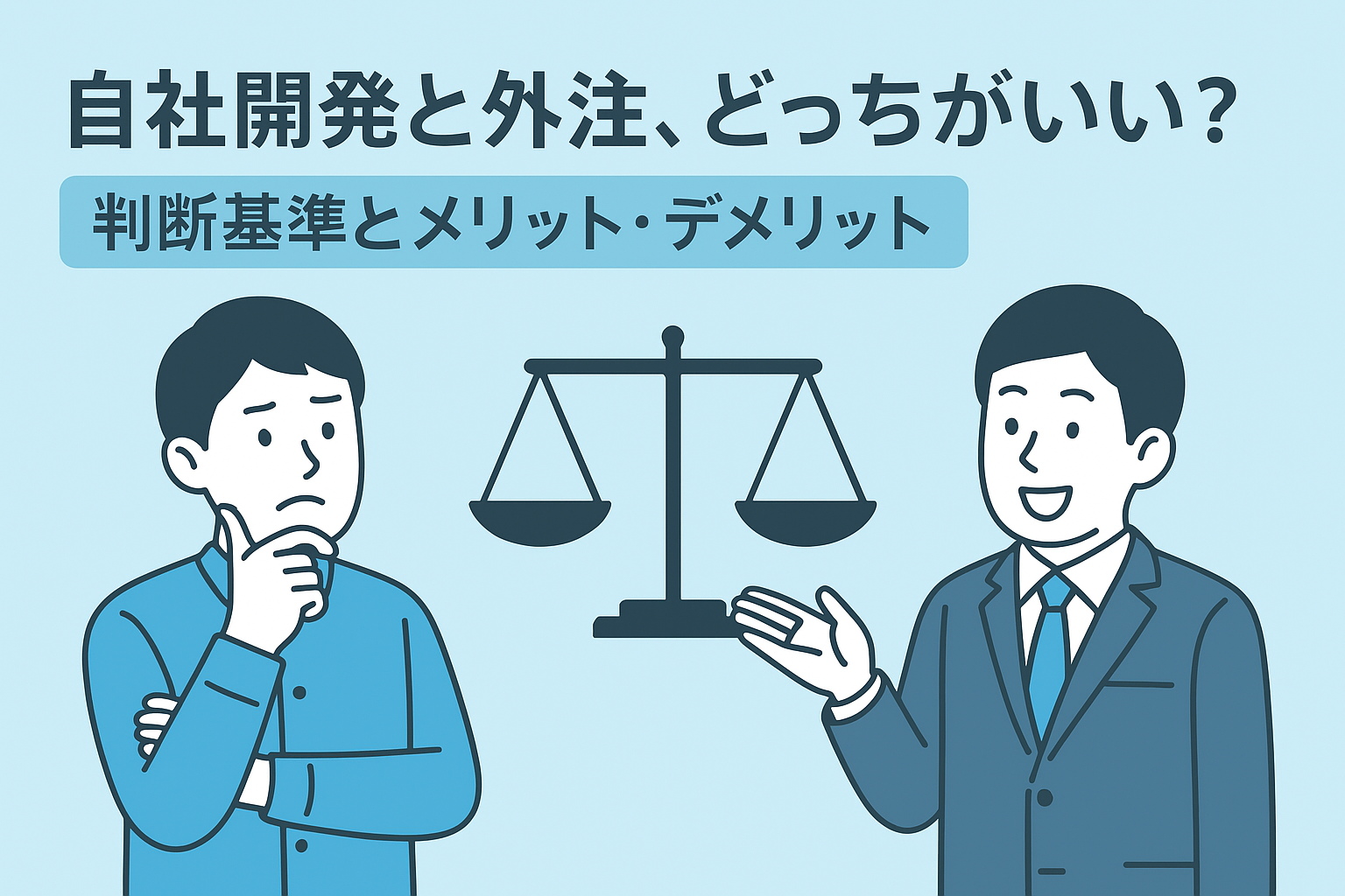 自社開発と外注、どっちがいい？判断基準とメリット・デメリット