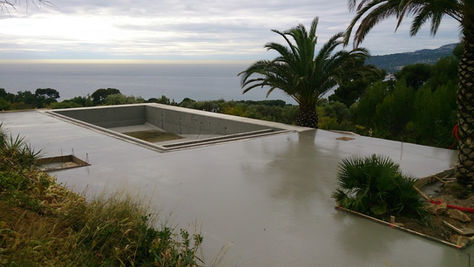 Création d'une piscine en beton armé