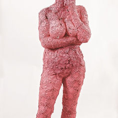 Monika,198x60x38 cm, Lace, Resin, Acrylic, 2012 .jpeg