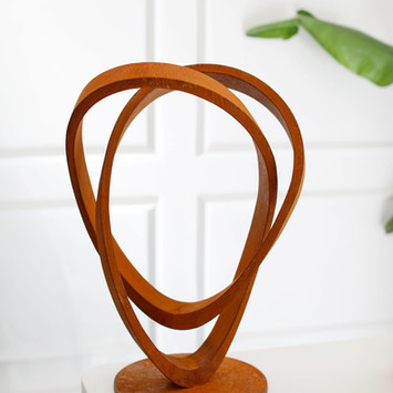 MUSTAFA AYKURT Loop III Paslı Çelik 75x55x40cm 2022