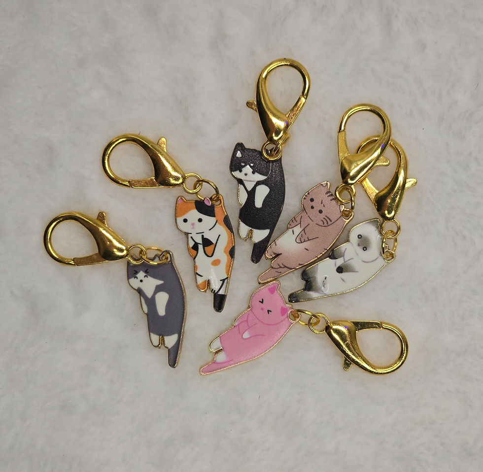 Hanging Cat Stitch Markers ~ 6pk