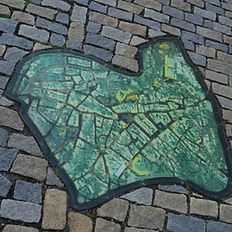 Map on the Ground of Kutná hora.