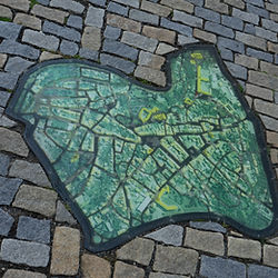 Map on the Ground of Kutná hora.