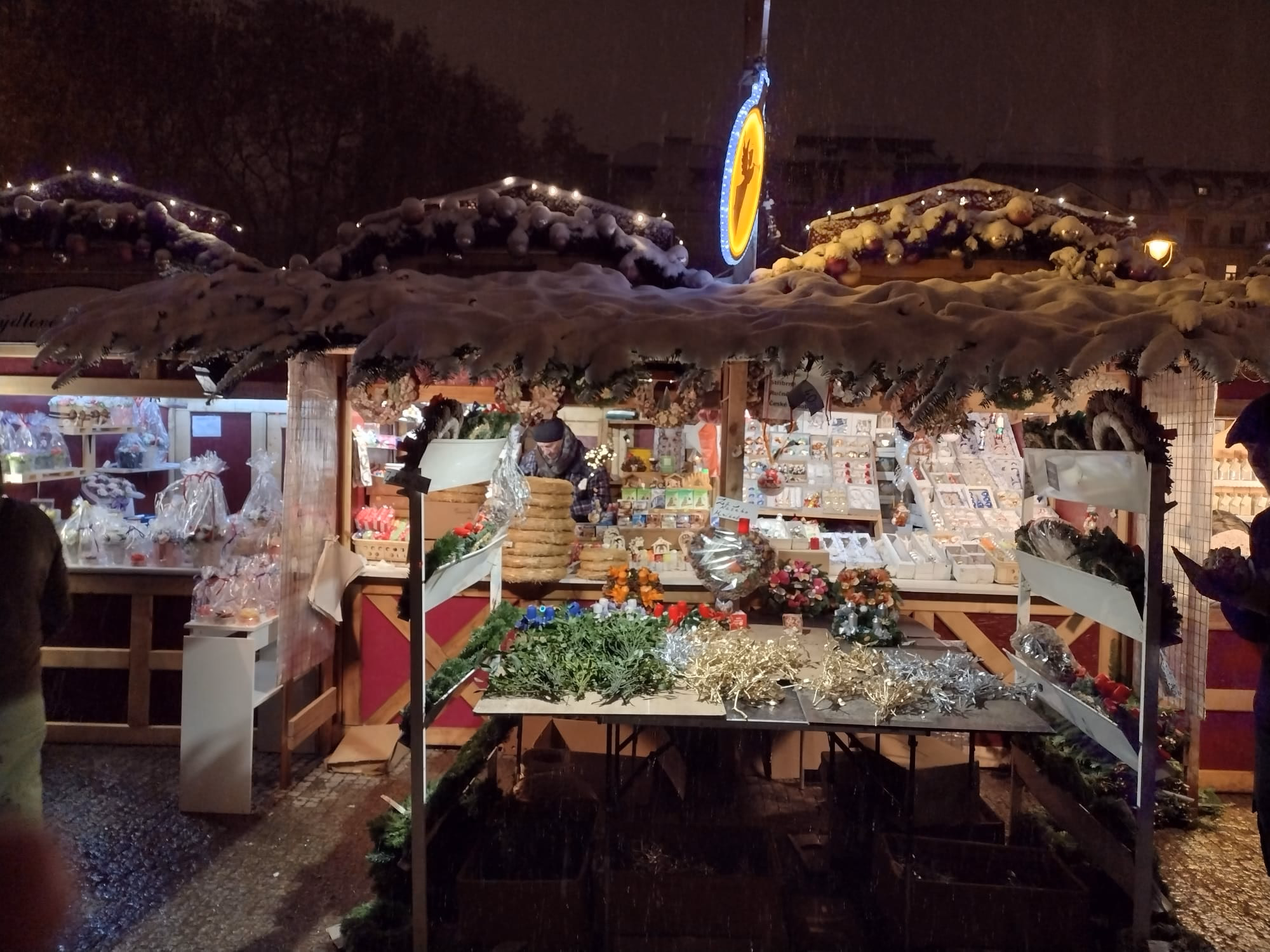 Christmas market Namesti Miru Prague