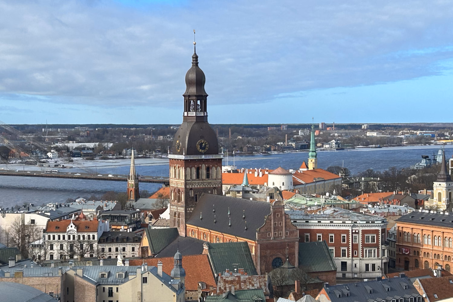 Riga Old Town with Church