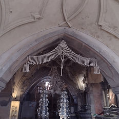 Ossuarium sedlec the bone church in Kutná hora.