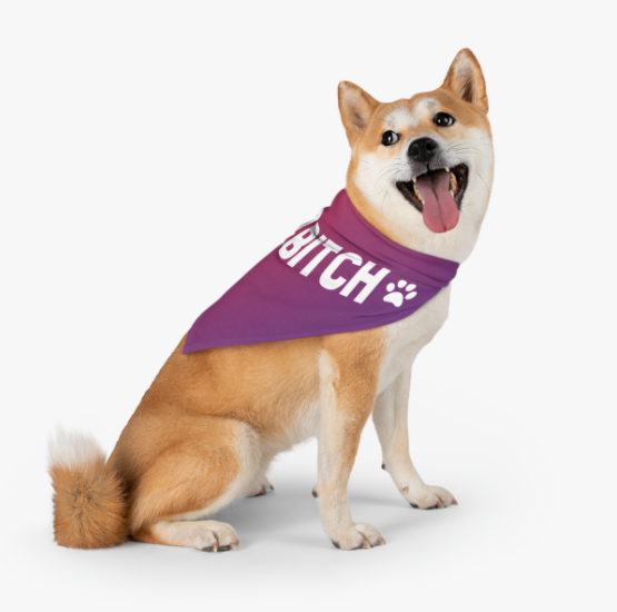 Thumbnail: Pink Bad B**** Pet Bandana