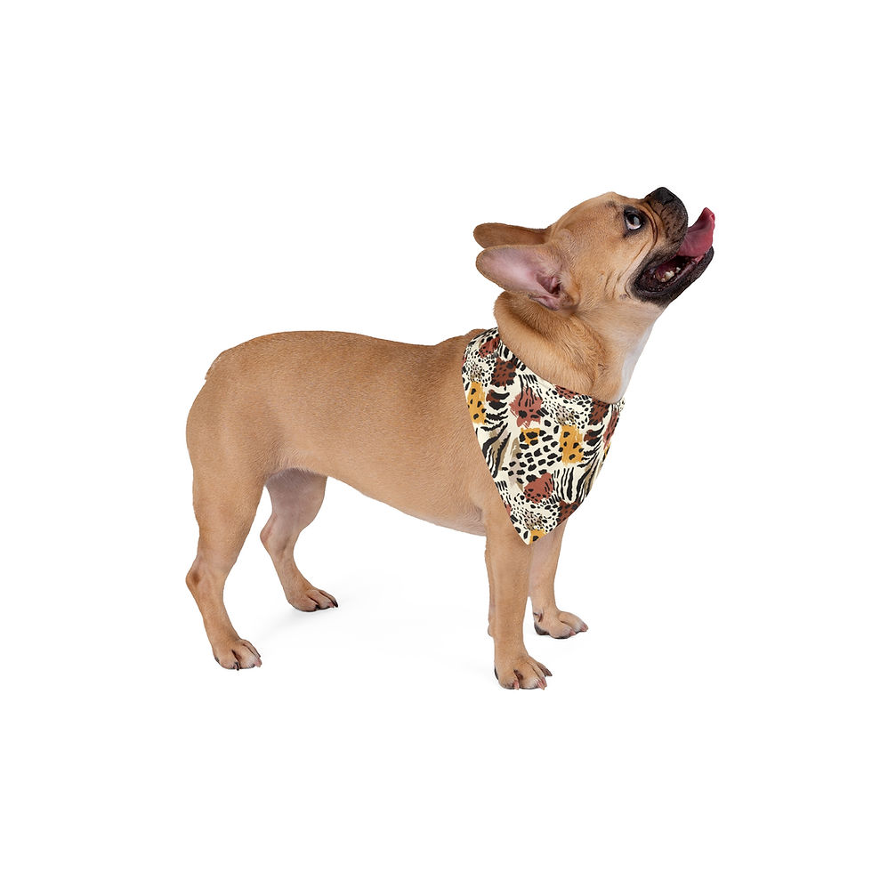 Thumbnail: Animal Print Pet Bandana — Leopard & Zebra Pattern Dog Bandana