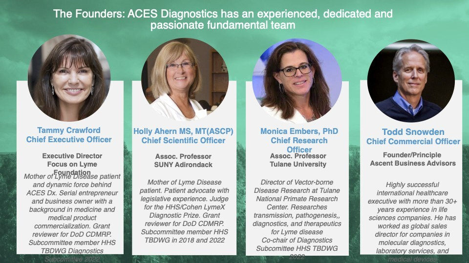 The Founders, Aces Diagnostics