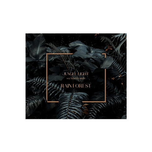 Jungle Light Candle Label Artwork