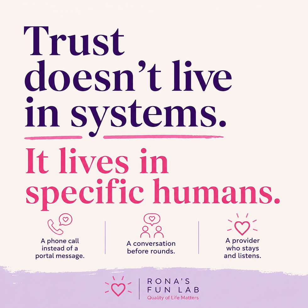 Trust in care isn’t broken. We’re just forgetting how to show up.