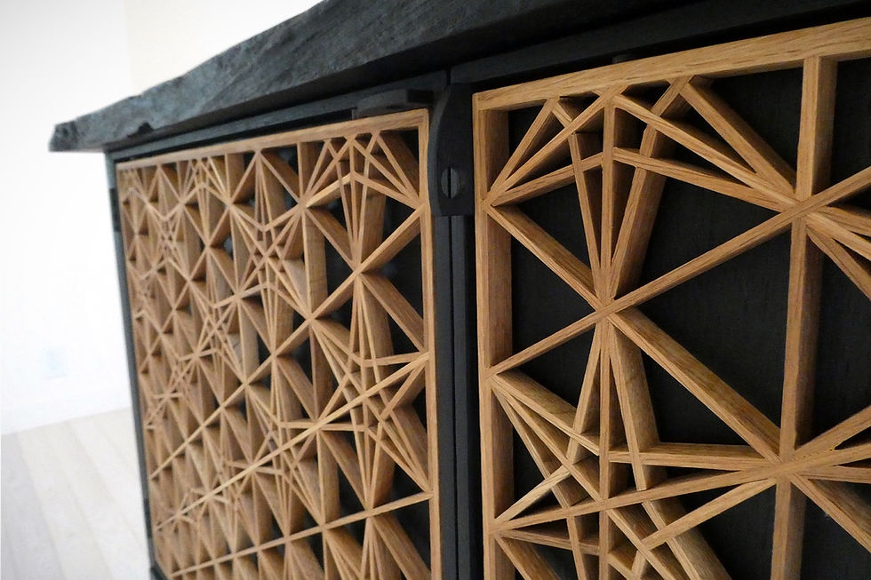 サムネイル： Ebonized White Oak Kumiko Cabinet/Server