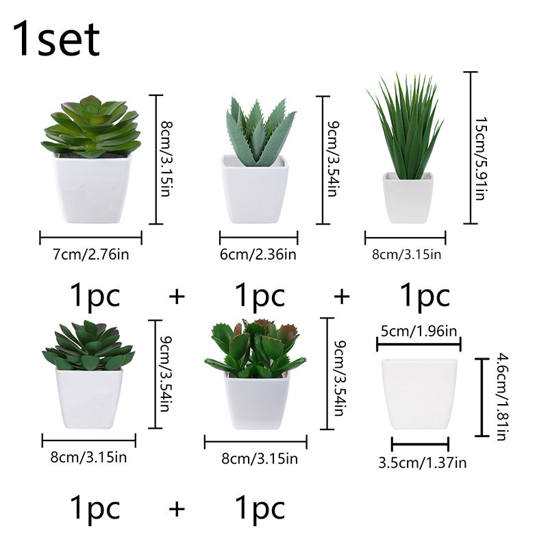 Thumbnail: Set of 5 Mini Indoor Artificial Plant