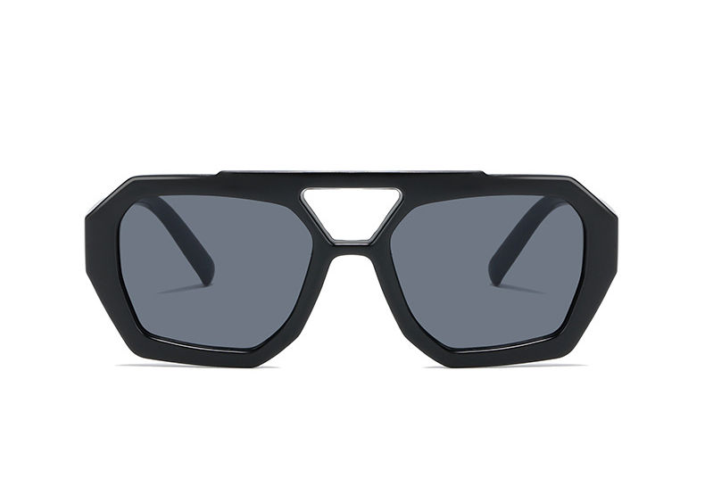 Thumbnail: Vintage Square Sunglasses for Women Men Thick Frame Double Bridges Eyewear Femal