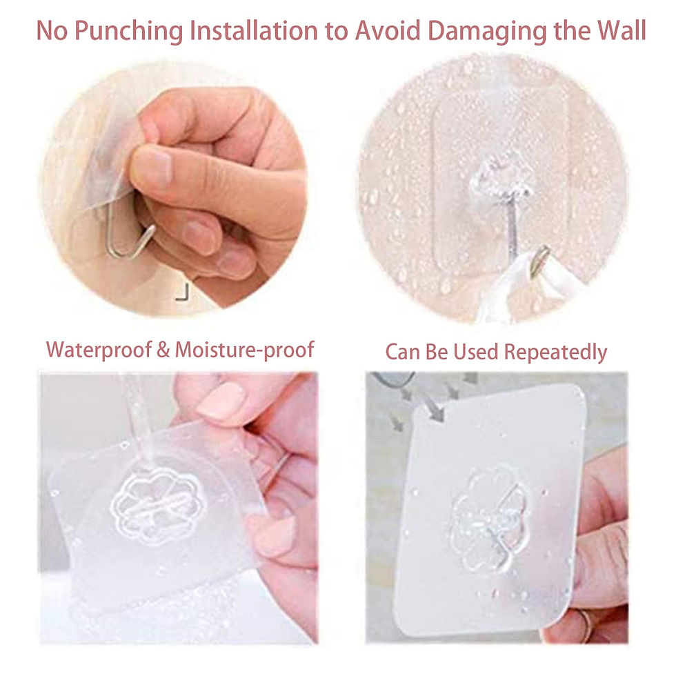 Thumbnail: Waterproof and Oilproof Wall Hooks, Sticky Hooks for Kitchen Bathroom Shower Doo