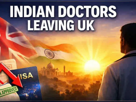 Indian doctors are increasingly leaving the UK as rising taxes, high living costs, tighter immigration rules and limited job security outweigh the NHS’s traditional appeal. Visa numbers have dropped sharply, while better pay and clearer career paths abroad attract talent. Policy pressures, workforce competition and reduced entry routes are further shrinking opportunities for overseas healthcare professionals.