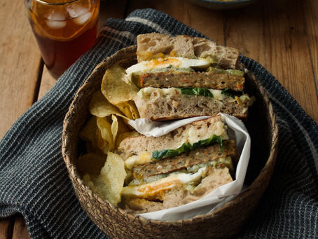 Grillad smörgås med mozzarella och pesto-aioli