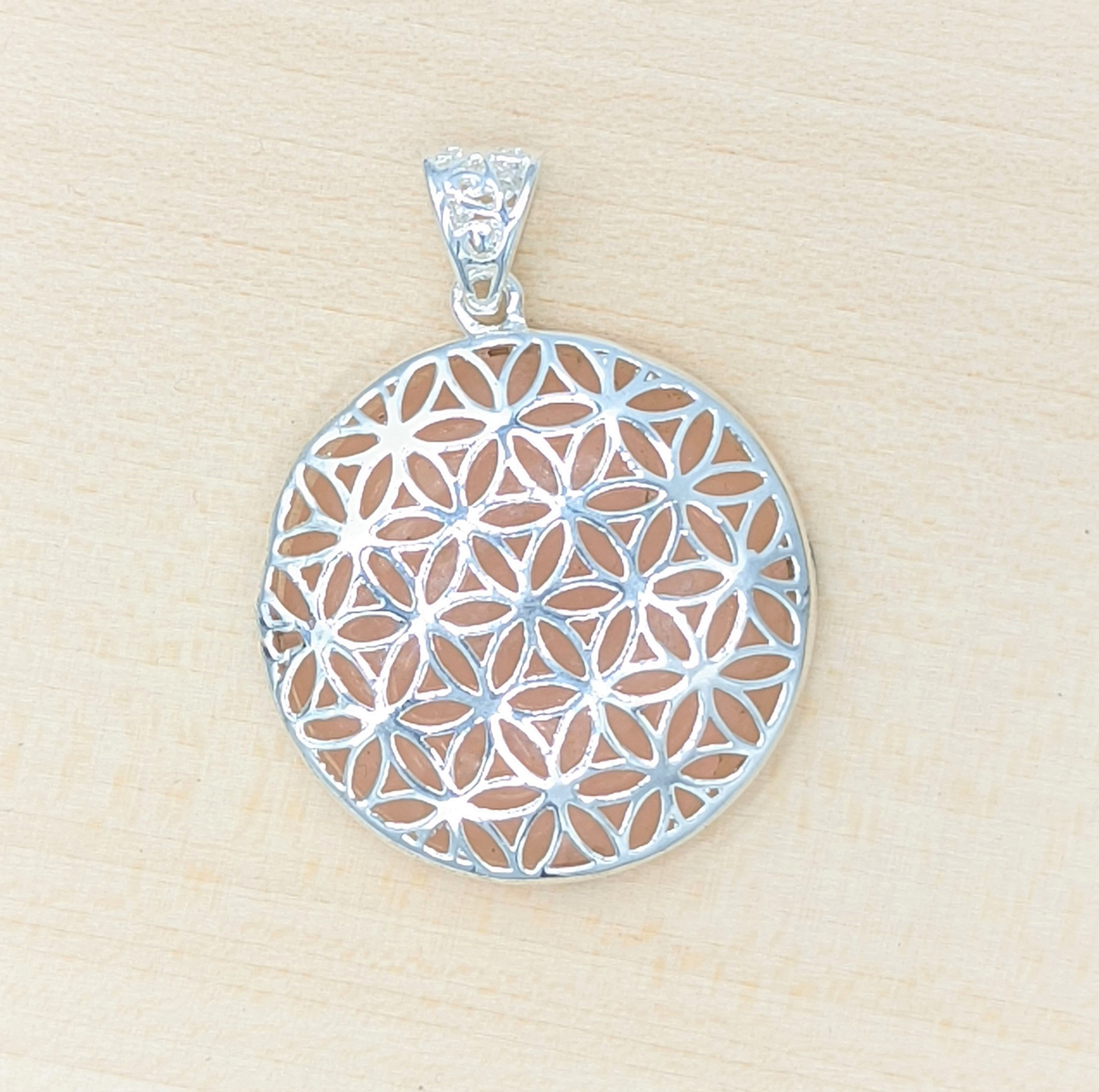 Rose Quartz Flower of Life Pendant
