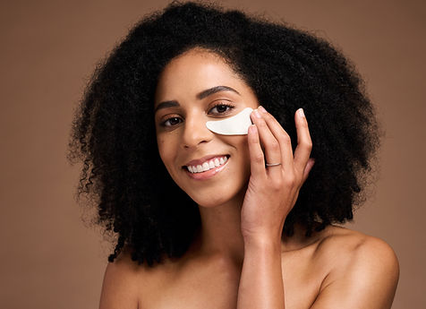 beauty-skincare-eye-mask-with-face-black-woman-facial-product-spa-treatment-collagen-self-