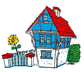 Kindervilla Kunterbunt Haus Logo