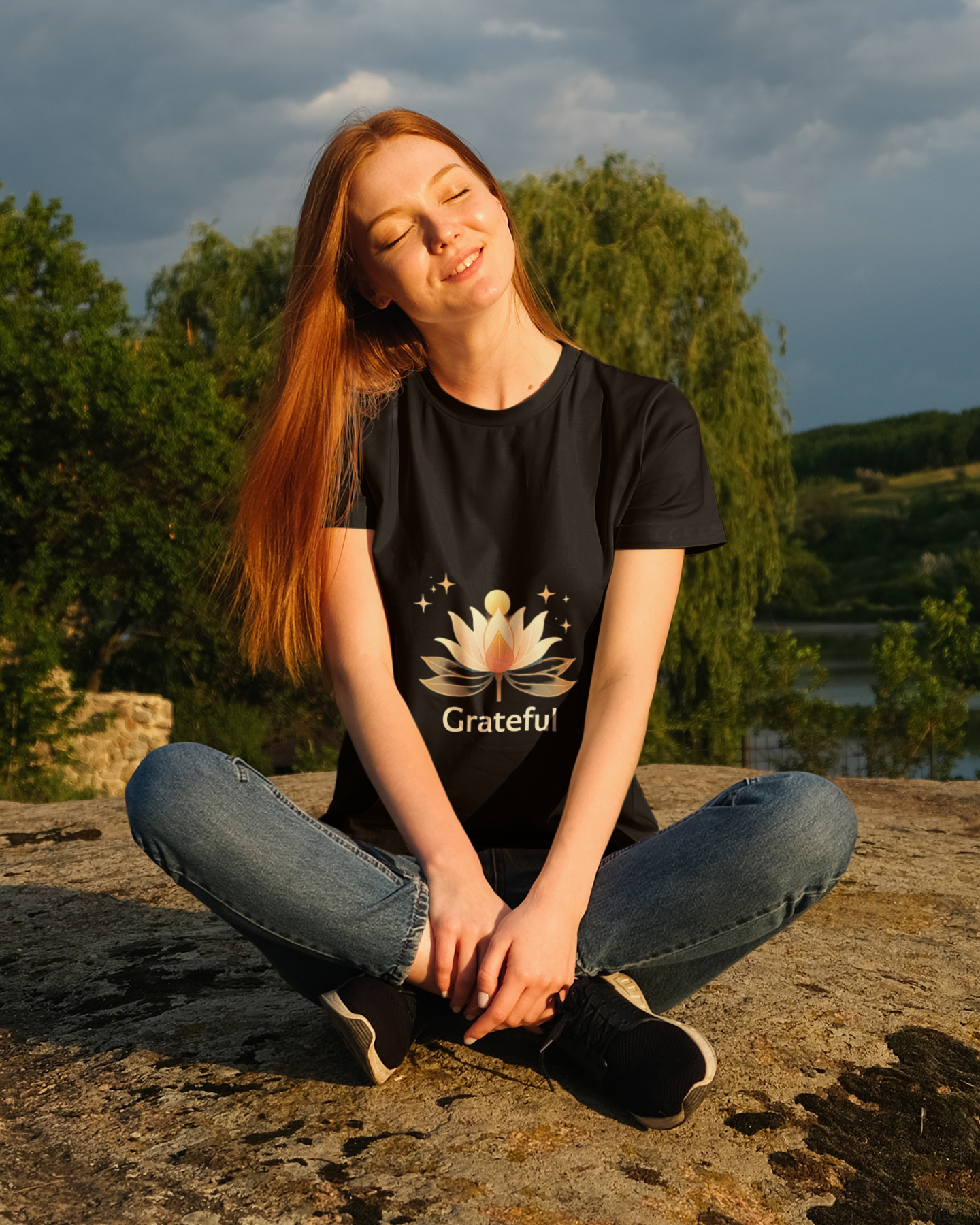 Grateful Lotus Organic cotton tee