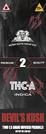 The Kush Guys THC-A Pre-Roll 3G - Devil's Kush 2ct Indica