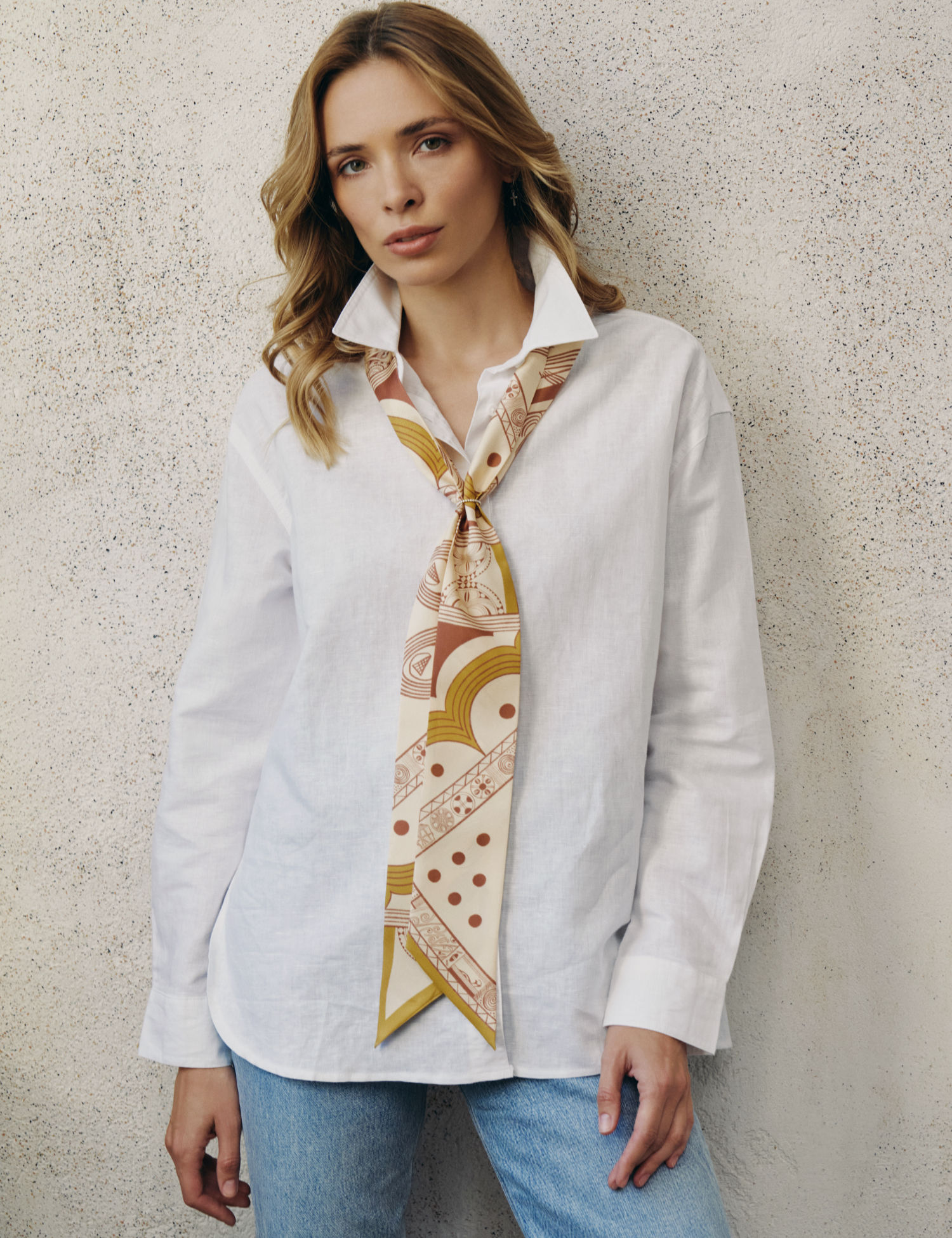 Стрічка Twilly Трипільські орнаменти, terracotta