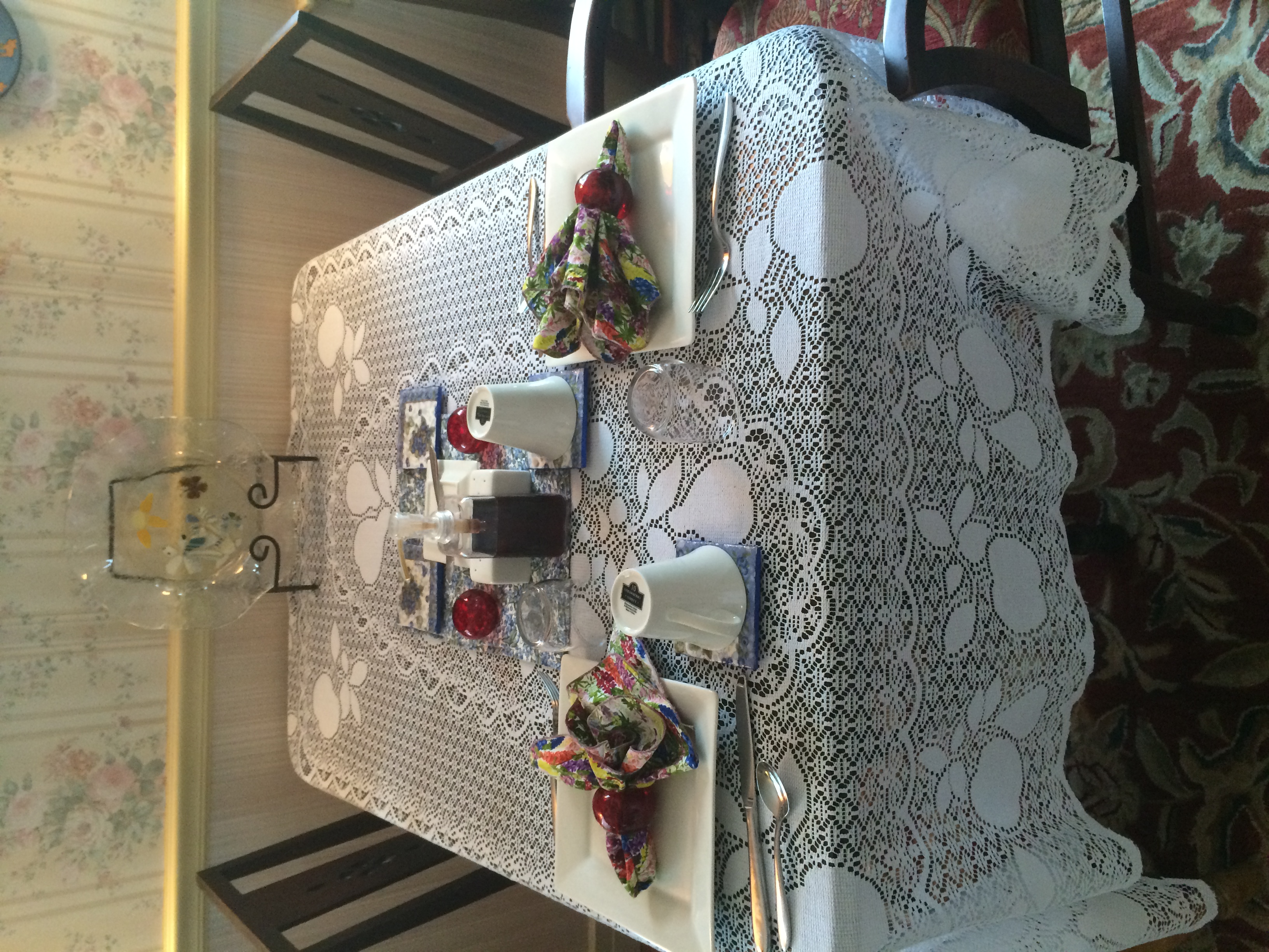 Heathwood Inn's Breakfast set up