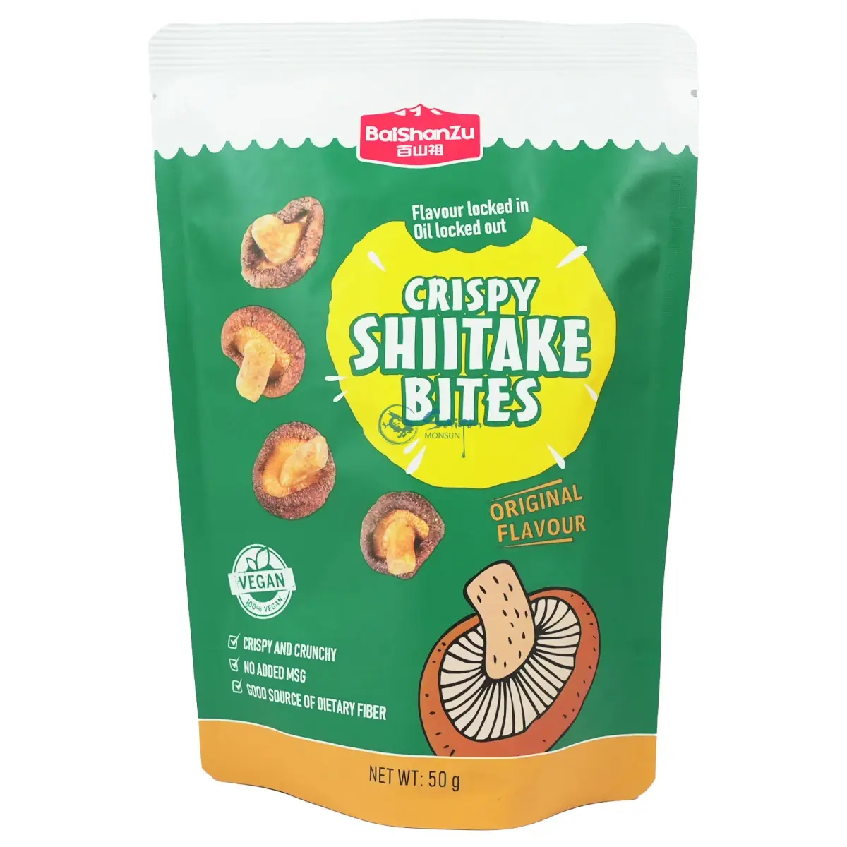 Chips de Champignons Shiitake Original 50g Baishanzu