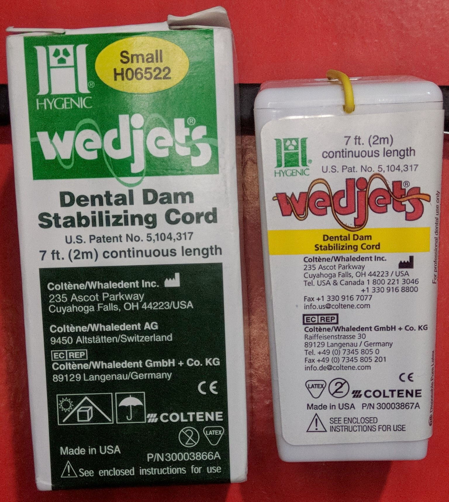 Wedjets dental dam stabilizing cord